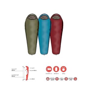 GRAND CANYON Schlafsack Fairbanks 190 Capulet Olive, Einheitsgröße - Komfortabler und warmer Schlaf im Outdoor-Schlafsack