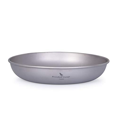 Ultraleichtes Camping-Geschirr-Set mit Titan-Tellern, ideal für Picknick, Camping, Grill oder Kantine