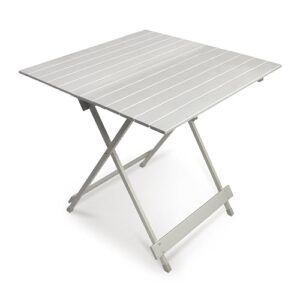 Leichter, höhenverstellbarer Aluminium Klapptisch für Camping und Garten, stabil bis 30 kg, ideal für Outdoor-Aktivitäten wie Camping und Festival-Besuche