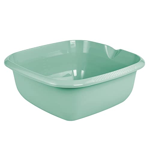 Keeeper Universal-Schüssel mit Ausguss, Eckig, 13 l, 38 x 38 cm, Björk, Nordic Green. Haushaltsgerät mit integrierter Mess-Skala und komfortablem Ausguss.