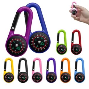 Kompass mit Karabinerhaken für Outdoor-Aktivitäten, Mini-Kompass als Schlüsselanhänger für Kinder und Erwachsene