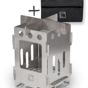 Kleiner, leichter Campingkocher aus Edelstahl mit Aufbewahrungstasche für Outdoor-Abenteuer