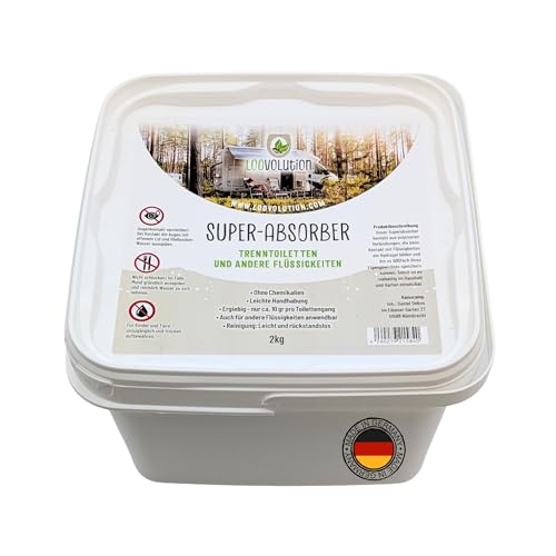 Hochleistungsabsorber für alle Flüssigkeiten, extra saugstark und wiederverwendbar, ideal für Camping-Toilette, Wohnwagen, Haushalt, Party & Festivals