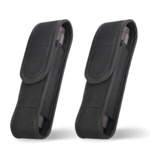 Lyivisk Taschenlampe Holster für Gürtel Handfreie Taschenlampe Tasche für Outdoor Aktivitäten wie Reisen Wandern Abenteuer und Nachtpatrouillen Passend für Taschenlampen mit 14x3.2 cm Durchmesser