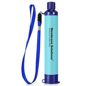 Membrane Solutions Wasserfilter für Outdoor-Camping, Trinkwasserfilter mit hoher Filtergenauigkeit von 0,1 Mikron, entfernt 99,9999% E.Coli, BPA-frei