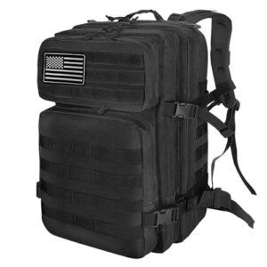 Militär Rucksack Herren, 45L, groß, wasserdicht, Outdoor-Assault-Survival-Wanderrucksack, Taktischer Backpack für Jagd, Wandern, Camping und andere Outdoor-Aktivitäten