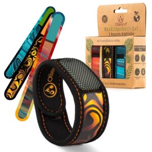 Mückenschutz-Armbänder für Outdoor, Camping und Wandern - Effektiver Schutz vor Mücken und Insekten mit Neopren-Material und Klettverschluss