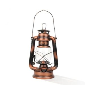 Retro Outdoor Sturmlaterne, Petroleumlampe für Camping und Garten, Bronze Farbe