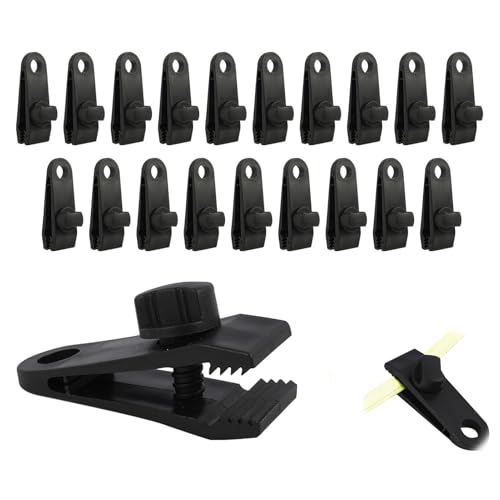20 Stück Planenclips aus hochwertigem PP-Kunststoff für Camping-, Outdoor-Aktivitäten und Notfälle