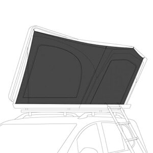 Thermozelt für qeedo Freedom Slim 120 Dachzelt, nachrüstbares Thermo Innenzelt mit atmungsaktivem Kunstfasergewebe und Baumwoll-Isolationsschicht