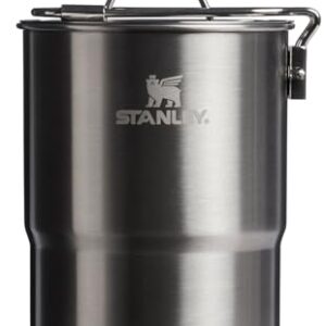 Stanley Wildfare Go 4-teilige Kochset aus Edelstahl mit zwei Tassen, Topf und Deckel, Camping-Essentials für Ihre Küche, BPA-frei