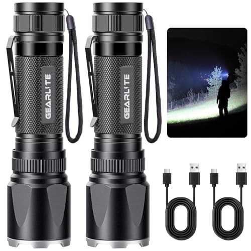 Taschenlampe mit hoher Helligkeit und langer Betriebsdauer, 3000 Lumen Mini Torch mit 3 Lichtmodi & Langer Betriebsdauer, IP65 Wasserdicht Taktische Handlampe für Camping, Angeln, Outdoor, Notfäll