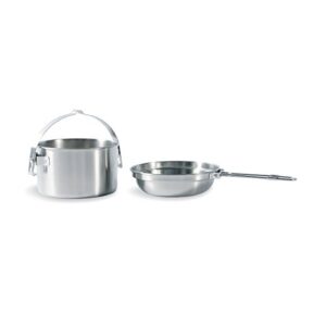 Tatonka Camping-Kochset Kettle 2,5 L - Topf und Pfanne aus Edelstahl für Outdoor-Freunde