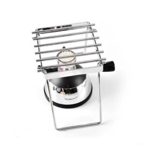 Tragbarer Lagerfeuer-Grill, Edelstahl, Campinggrillrost, Gasherd-Ständer für Camping und Picknick, zusammenklappbarer Grillrost für das Kochen im Freien