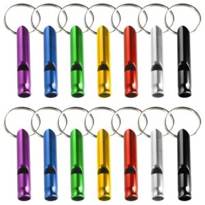 Trillerpfeife aus Aluminiumlegierung, 14 Stück, für Outdoor-Aktivitäten und Notfälle