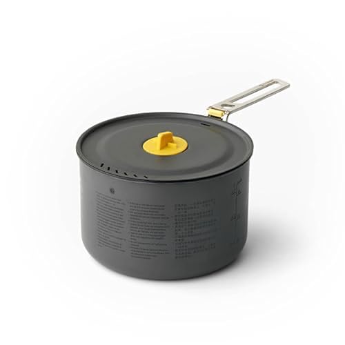 Ultraleichter Campingtopf mit Antihaftbeschichtung und Siebdeckel - Kompaktes Design aus harteloxiertem Aluminium für 1-3 Personen.