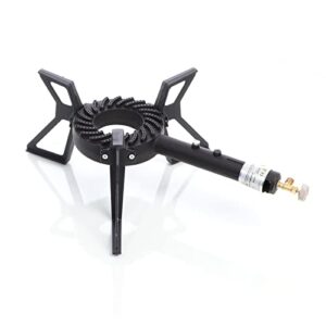 Wiltec Gaskocher max. 10,5 kW Campingkocher für Outdoor-Aktivitäten mit Propan oder Butan Gas