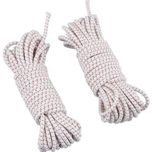 Doppelpack 5 m dehnbares Gummiseil für Zeltstangen, Stangengummi aus Polyethylene, Durchmesser 2,7 mm, ideal für Outdoor-Ausflüge und Camping