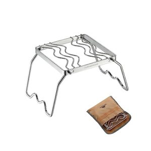 Kompaktes Lagerfeuergrill-Set aus Edelstahl 304 mit Beinen und Tragetasche für Camping und Outdoor-Kochreisen