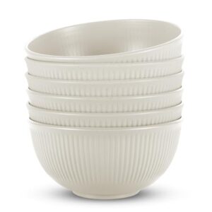 Unzerbrechliche Müslischalen für alle Anlässe - 6 Stück Beige Plastikschüsseln für Camping, Suppen, Müsli, Nudeln und Salat