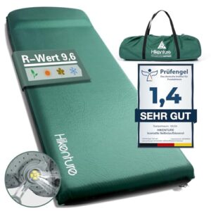 Bequeme Camping-Matratze mit hochwertigem Schaumstoff, selbstaufblasbar und ideal für Outdoor-Aktivitäten wie Zelten und Wandern.