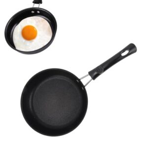 Mini-Pfanne für Einzelportionen, JFangZHZH Mini One Egg Wonder Bratpfanne Eierpfanne mit Griff, hitzebeständiger Topf, tragbarer Bratpfannen für Kochen, Omelett-Pfanne für Gasherd und Induktionsherd