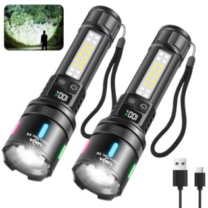 Taschenlampe mit extrem hoher Helligkeit, 100.000 Lumen, lang anhaltende Batterie, wasserdicht, ideal für Camping und Outdoor-Aktivitäten.