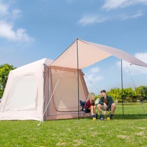 Aufblasbares Zelt für Camping, wasserdicht und geräumig, ideal für Familien und Freunde