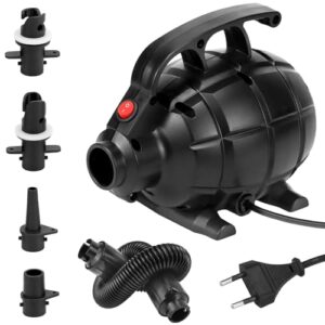 Elektrische Luftpumpe 600W von QWORK, leise und tragbar, ideal für Air Track Matten, Schlauchboote, Schwimmringe und weitere Anwendungen