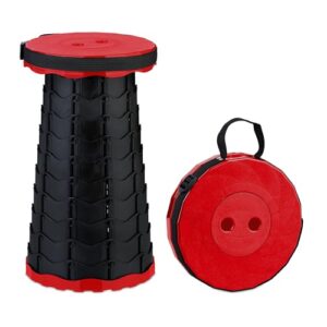 Relaxdays Teleskohocker, faltbar und höhenverstellbar für Outdoor-Aktivitäten wie Camping oder Wandern