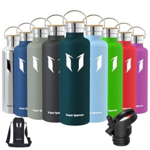 Trinkflasche Edelstahl, 1000ml, Auslaufsichere Thermoskanne, BPA-freie Wasserflasche für Kinder und Erwachsene, ideal für Uni, Schule, Fitness und Outdoor-Aktivitäten