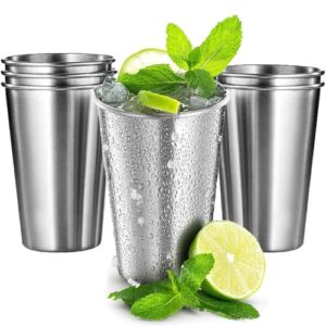 Edelstahlbecher von AKOLAFE, 6 Stück 350ml Trinkbecher für Camping und Reisen, BPA-frei und geruchsneutral