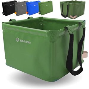 Faltbare Spülschüssel für den Outdoor-Urlaub, wasserdicht und strapazierfähig, Olivegrün/Khaki, 18 Liter