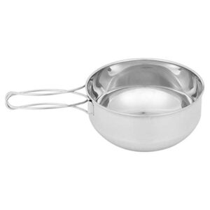 BESPORTBLE 500ml Edelstahl Kochtopf Outdoor Camping Topf für Camping und Wandern, silberner Kochtopf mit Deckel