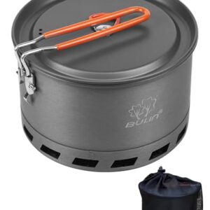 Bulin Camping Topf 2-3 Personen, Wasserkessel und Kochgefäße für Outdoor-Kochen, leichte und faltbare Ausrüstung aus Aluminium mit Tragetasche