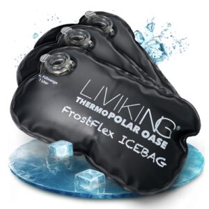 Wiederverwendbare Eiswürfelbeutel für das perfekte Eisbad - LIVIKING XXL Eisbad Eiswürfelbeutel Set mit innovativer Eismengen-Tabelle für Eistonne, Eiswanne, Ice Bath & Eisbaden Tonne