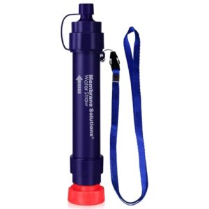 Membrane Solutions Wasserfilter Outdoor WS02, 4-Stufen-Wasserfilter mit abnehmbaren Mundstücken für Camping und Notfallvorsorge