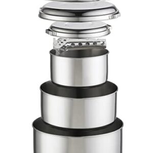 Strapazierfähiges Topfset für Trekking und Camping, MSR Alpine 4 Pot Set in Silber, 1 x 1 Liter, 1 x 1,5 Liter, 1 x 2,5 Liter, Aluminum