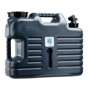 NATURBUMMLER Aqua Jug Pro+ - BPA-freier und robuster Wasserkanister für Outdoor-Aktivitäten, 18L Fassungsvermögen, mit Hahn, Druckablass und Schlauch, ideal für Camping, Vanlife und Festival