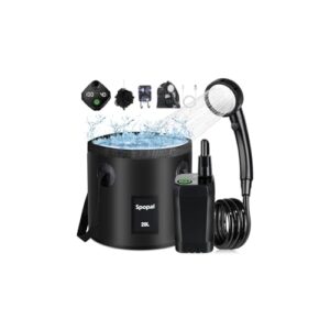 Tragbare Campingdusche mit 20L Wasserbehälter und 6000mAh Akku, ideal für Camping, Gartenarbeit, Strand oder Autowaschen