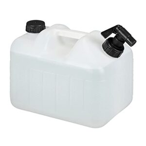 Relaxdays Wasserkanister mit Hahn, 10 Liter, Kunststoff bpa-frei, Schraubdeckel und Griff für Camping und Outdoor-Aktivitäten