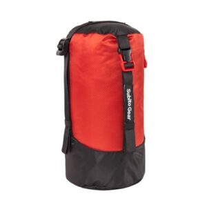 Ultraleichter Kompressionssack für Camping, Wandern und Reisen aus Nylon, ideal für Rucksackreisen und Reisen, rot (4-6L)