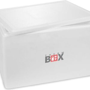 Therm Box Styroporbox 61W Innen: 53x33x34cm Wand: 3cm Volumen: 61,5L Isolierbox Kühlbox Warmhaltebox Wiederverwendbar