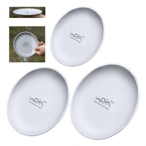 Titan-gereinigter Edelstahl-Teller, Campinggeschirr mit ultraleichem Design für Outdoor-Aktivitäten wie Picknick und Wandern