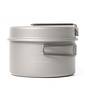 Titan Outdoor Camping Pfanne für Wandern, Kochen und Backpacking - 1350ml Fassungsvermögen
