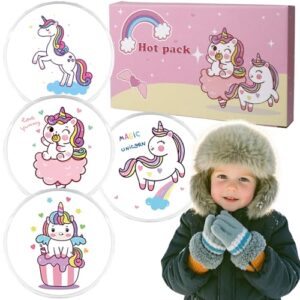 Weihnachtlicher Taschenwärmer Set - 4 wiederverwendbare Handwärmer für kalte Winternächte, ideal für Reisen oder als Geschenk