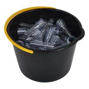 BURI Petlinge 10er-Pack in blauem Kunststoffrohr, 10,5 cm lang, ohne Deckel, ideal für Geocaching und Aufbewahrung