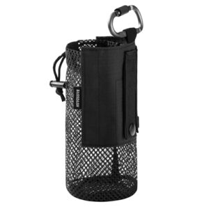 Taktische Molle Wasserflasche Beutel für Reisen, Angeln, Jagd und Outdoor-Aktivitäten mit Karabiner und Mesh-Flaschenhalter