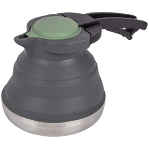 Faltbarer Wasserkocher aus Silikon und Edelstahl, ideal für Camping-, Caravan- oder Wohnmobil-Besitzer sowie für die Küche. Praktische Größe und wärmebeständig.