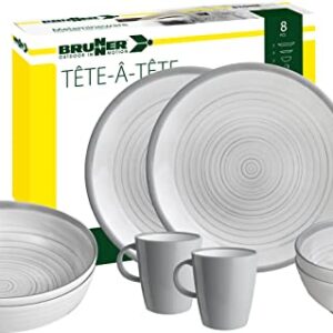 Campinggeschirr-Set aus Melamin-Schalen und hochwertigen Porzellan-Erstklassiger Komfort bei jeder Mahlzeit, egal ob unterwegs oder im Zelt.